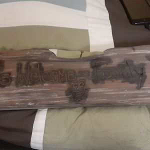 Handmade Rustic Hanging Sign